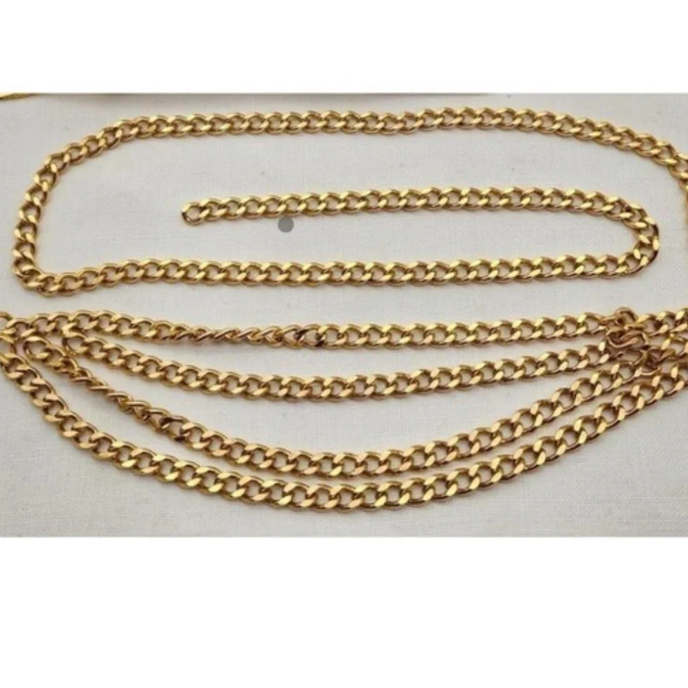 Vintage CHANEL multiple layer golden chain belt